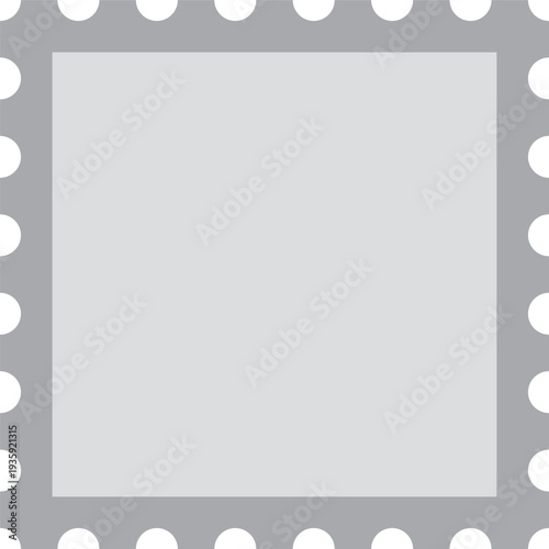 Square postmark border. Empty envelope stamp frame