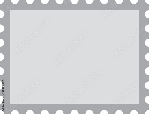 Post paper mark with perforated edge. Mail frame