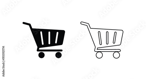 Shopping cart icons set Vector
