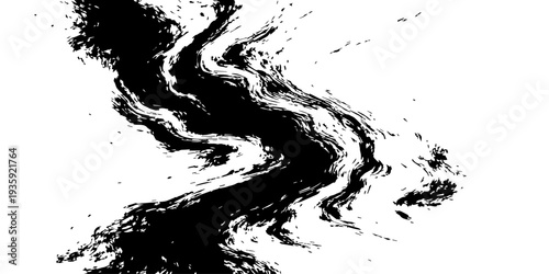 Black and white grunge ink paint splatter abstract background design
