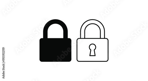 Secure locks icon set Vector