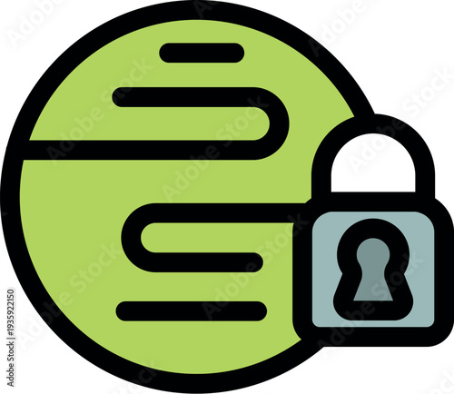 Planet earth with closed padlock is representing global security, data protection and access control