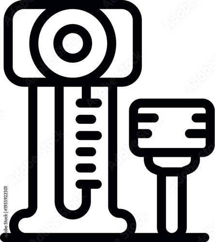 Medical tonometer and probe measuring intraocular pressure, checking vision health and preventing glaucoma