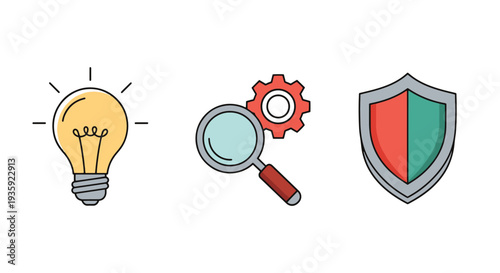 Diagram Line art creative bold style illustration