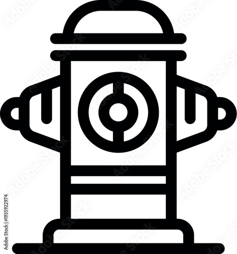 Fire hydrant standing ready for use, ensuring fire safety and protection in urban environments