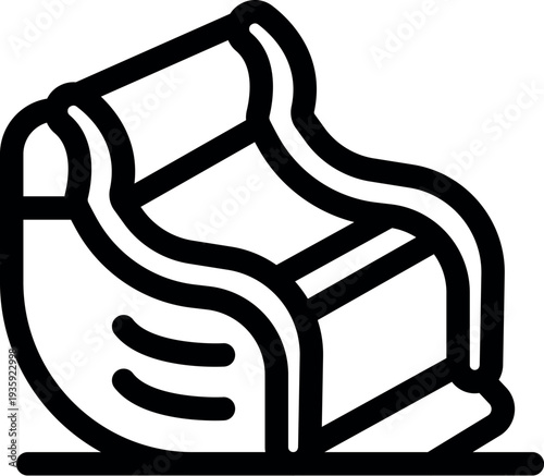 Rocking chair relaxing furniture comfortable seating modern design home decor interior icon