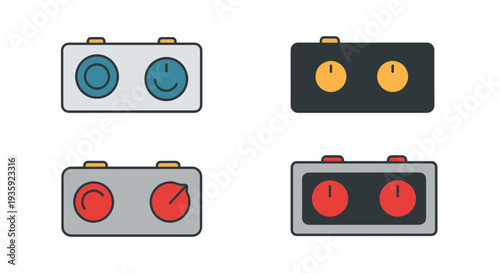 Digital Control Line art creative modern smooth illustration