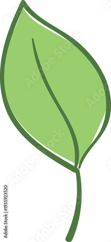 Green leaf symbol. Eco icon. Nature sign