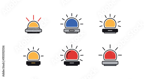 Dimming Light Line clean vibrant tone illustration