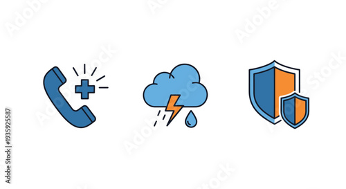 Disaster Hotline modern soft tone illustration