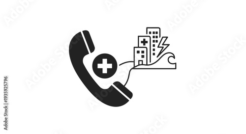 Disaster Hotline elegant colorful abstract vector
