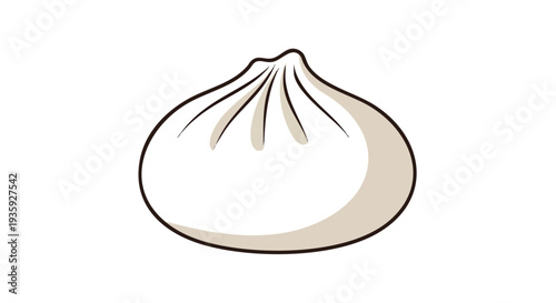 Steamed dumpling baozi vector illustration