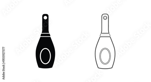 Two enema bulb syringe icons in contrasting black and white styles