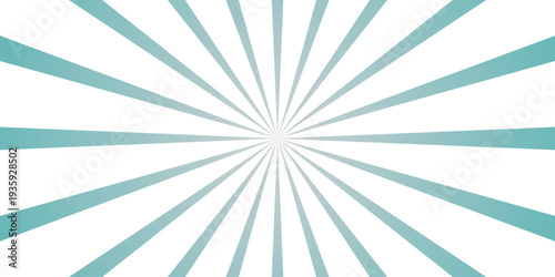 Teal and white radial sunburst background with a clean graphic style and energetic radiating lines turquoise