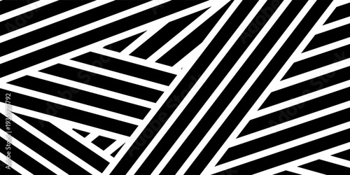 abstract simple geometric black white irregular line pattern can be used background.