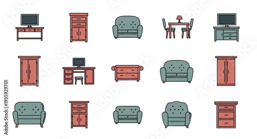 Collection of Vintage Furniture and Home Decor Items.