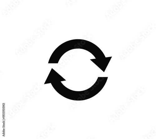 Circular arrows symbol representing refresh reload synchronize and repeat process