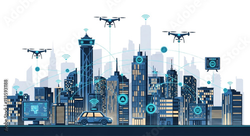 Intelligent Urban Ecosystem Smart City Vision with Connected Infrastructure and Autonomous Technologies