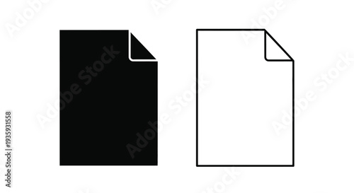 Modern minimalist document corner Vector