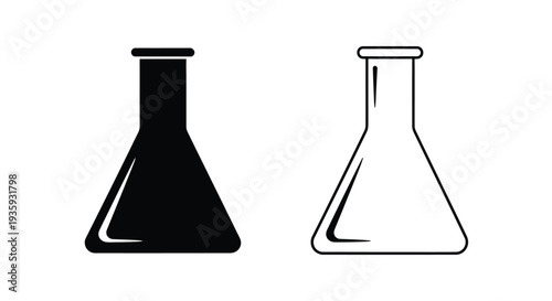 Classic lab glassware set vector Vector