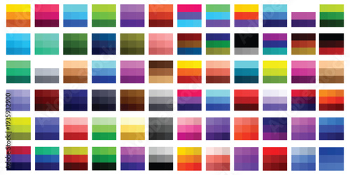 Modern Gradient Colors Set, Unique Vibrant Swatches for Graphic design, UI UX design, web, app, marketing, social media, advertising. Trendy bright gradient collection. 