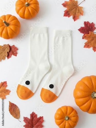 children's socks with ducklings