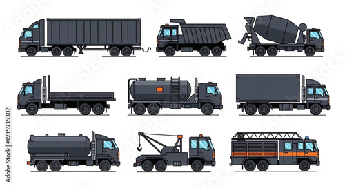 Collection of Heavy Duty Trucks.