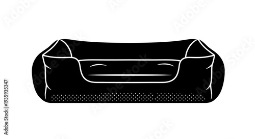 Simplified black and white illustration of a modern car s rear end