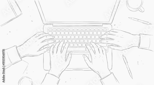 Collaborative keyboard input from multiple individuals working together on a single laptop device