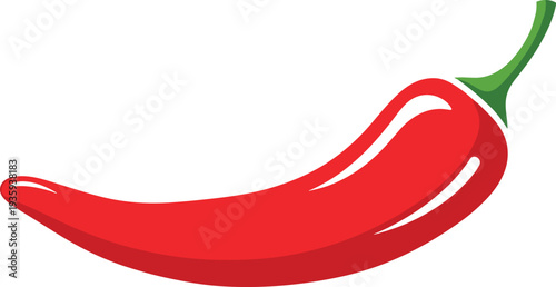 Red chili pepper stylized illustration vector food spice cooking design graphics, culinary concept, black and white creative art collection