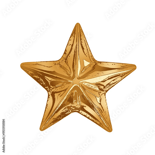 golden star Christmas 
