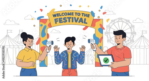 Festival Entry Screening: Temperature Check Before Entering Event