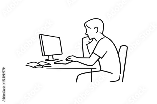 business woman working on laptop