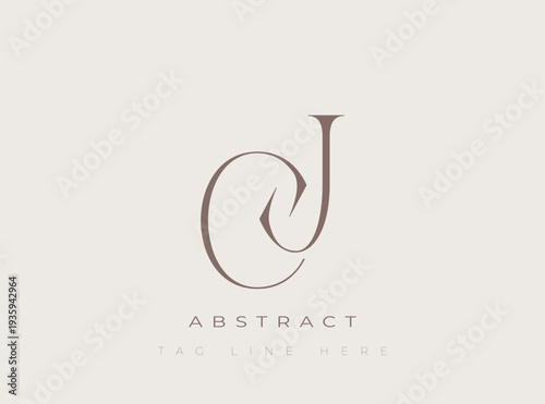 CJ Abstract Monogram. Corporate identity and premium design projects seeking a refined modern look.