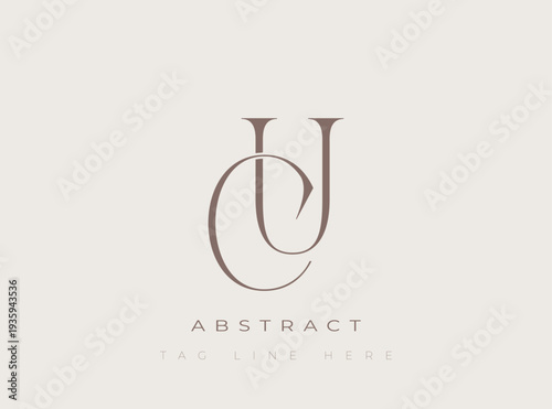 CU Abstract Monogram. Corporate identity and premium design projects seeking a refined modern look.