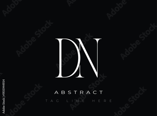 DN Abstract Monogram. Corporate identity and premium design projects seeking a refined modern look.