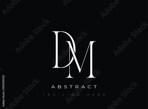 DM Abstract Monogram. Corporate identity and premium design projects seeking a refined modern look.