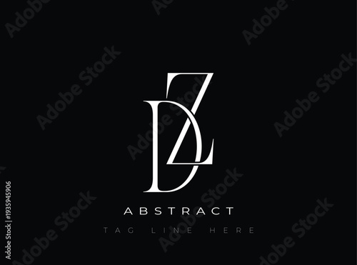 DZ Abstract Monogram. Corporate identity and premium design projects seeking a refined modern look.