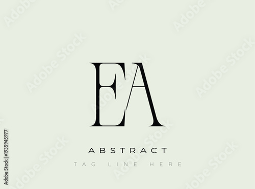 EA Abstract Monogram. Corporate identity and premium design projects seeking a refined modern look.