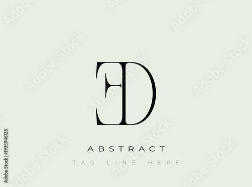 ED Abstract Monogram. Corporate identity and premium design projects seeking a refined modern look.
