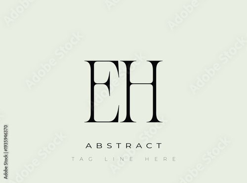 EH Abstract Monogram. Corporate identity and premium design projects seeking a refined modern look.