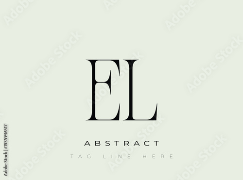 EL Abstract Monogram. Corporate identity and premium design projects seeking a refined modern look.