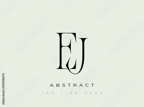EJ Abstract Monogram. Corporate identity and premium design projects seeking a refined modern look.