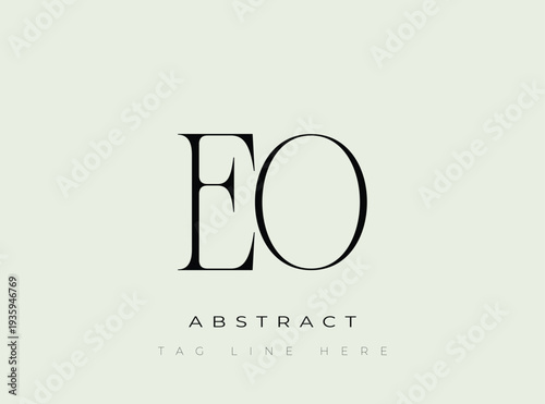 EO Abstract Monogram. Corporate identity and premium design projects seeking a refined modern look.