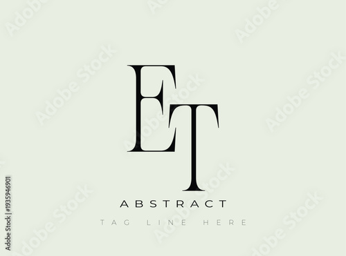 ET Abstract Monogram. Corporate identity and premium design projects seeking a refined modern look.