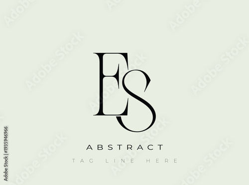 ES Abstract Monogram. Corporate identity and premium design projects seeking a refined modern look.