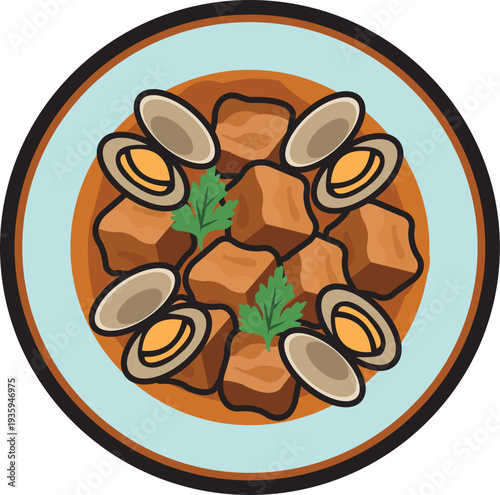 Portuguese Pork and Clams Stew Carne de Porco a Alentejana