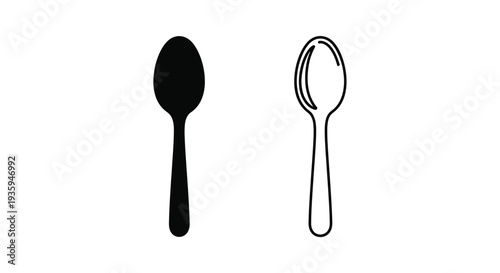 Minimal spoon design icons Vector