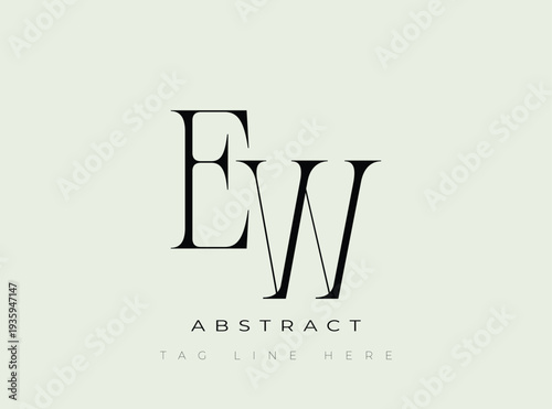 EW Abstract Monogram. Corporate identity and premium design projects seeking a refined modern look.