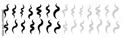 Abstract wavy lines representing steam or smoke